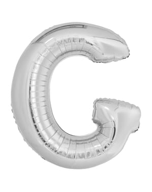 Balon argintiu cu litera G (86 cm)