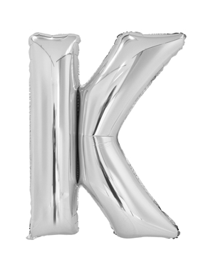 Balon argintiu cu litera K (86 cm)