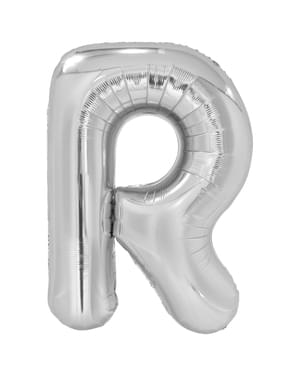 Balon argintiu cu litera R (86 cm)