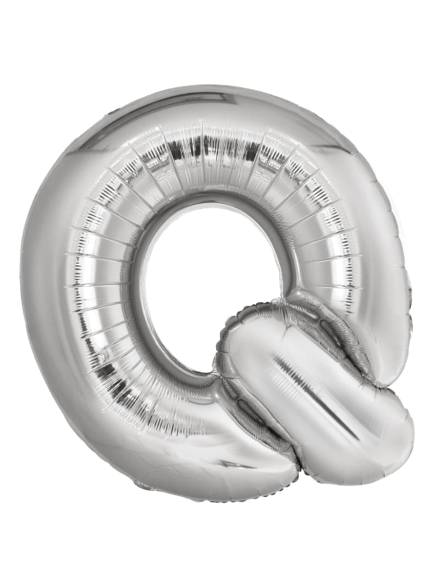 Buchstabe Q Folienballon silber (86 cm)