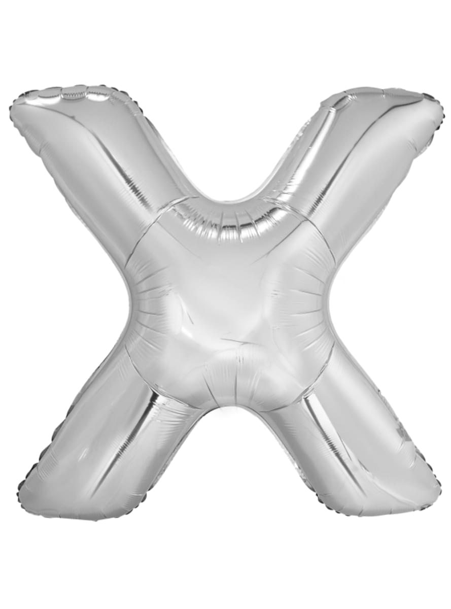 Srebrna črka X balon (86cm)