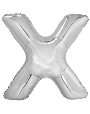 Balon argintiu cu litera X (86 cm)