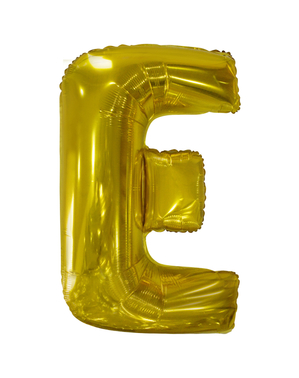 Ballong bokstaven E guldfärgad (86 cm)