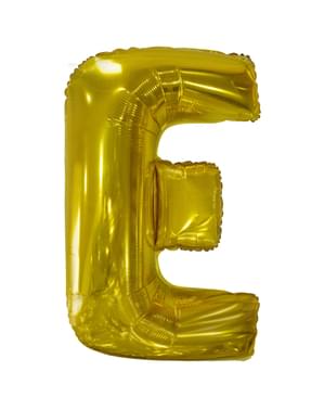 Balon auriu cu litera E (86 cm)