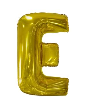 Gouden Letter E Ballon (86cm)