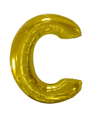 Ballong bokstaven C guldfärgad (86 cm)