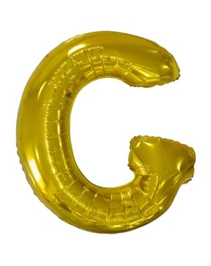 Balão letra G dourado (86 cm)