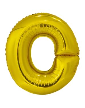 Ballong bokstaven O guldfärgad (86 cm)