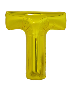 Balon auriu cu litera T (86 cm)