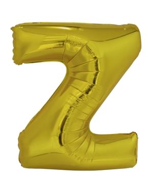 Balão letra Z dourado (86 cm)