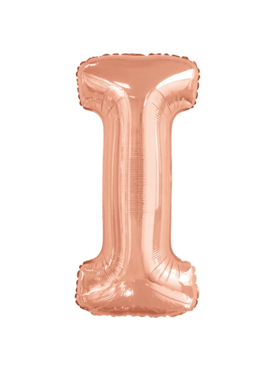  Palloncino lettera I color oro rosa (86cm)