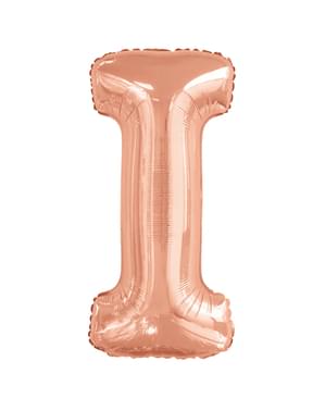 Palloncino lettera I color oro rosa (86cm)