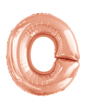 Palloncino lettera O color oro rosa (86cm)