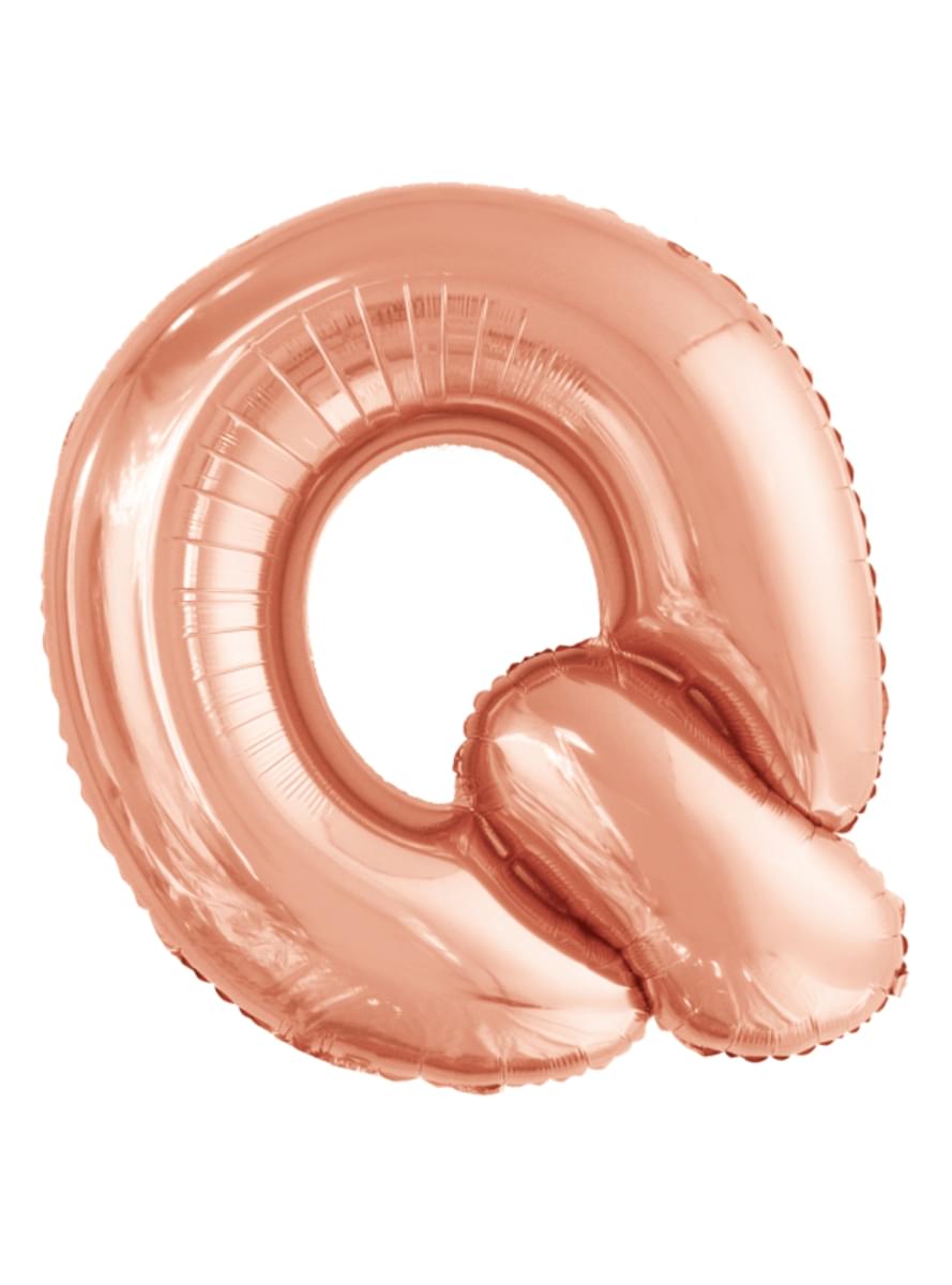 Ballon lettre Q rose gold (86 cm)
