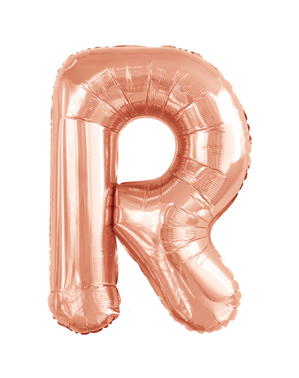 Růžovozlatý balónek písmeno R (86 cm)