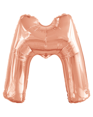 Buchstabe M Folienballon roségold (86 cm)