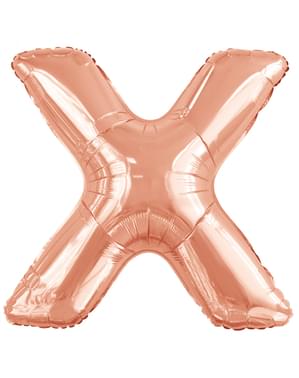 Rose Gold Letter X Ballong (86 cm)