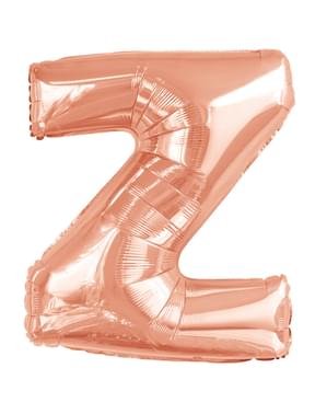 Růžovozlatý balónek písmeno Z (86 cm)