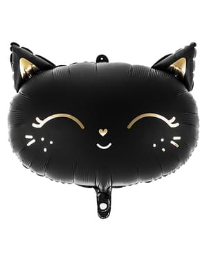 Fóliový balónek černá kočka