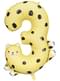Number “3”Leopard Foil Balloon