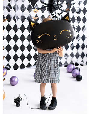 Ballon aluminium chat noir