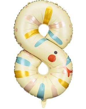 Folija balon sa zmijom broj “8”.
