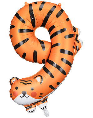 Μπαλόνι από Φύλλο Αλουμινίου Νούμερο “9” Τίγρης