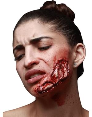 Fausse blessure machoire écorchée