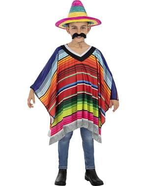 Meksikansk poncho til barn