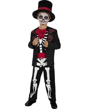 Costum de schelet pentru copii pentru Ziua Morților