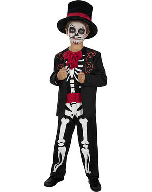 Day of the Dead Skeleton Costume for Boys