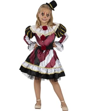 Prémiový kostým strašidelný klaun pro dívky