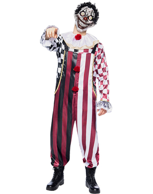 Horror-Clown Kostüm Premium für Herren in großer Größe
