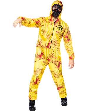 Costum de zombie nuclear pentru bărbați mărime mare