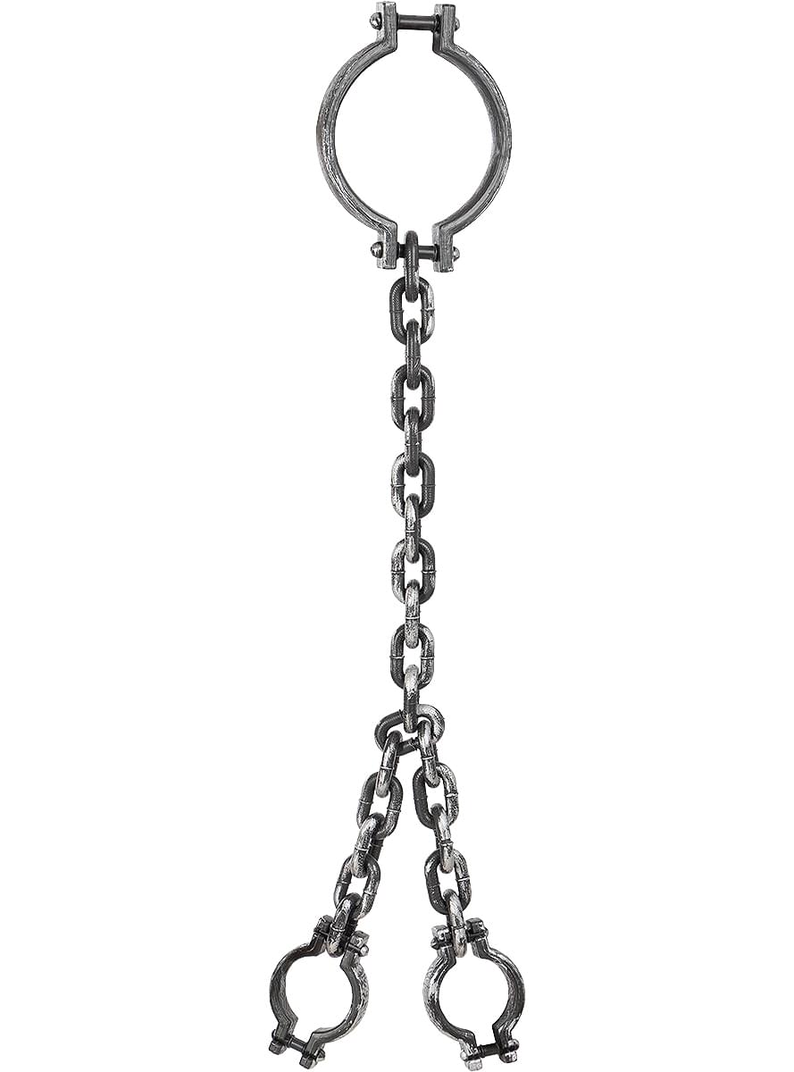 Kakla un roku dzelži ar 100 cm garu ķēdi