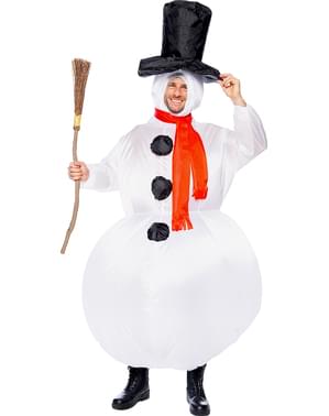 Costum de om de zăpadă gonflabil pentru adulți