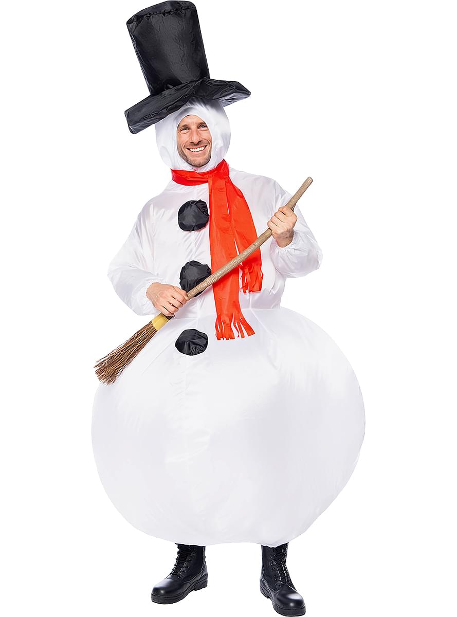 Costum de om de zăpadă gonflabil pentru adulți