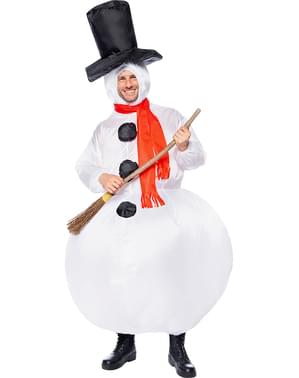 Fato de boneco de neve insuflável para adulto
