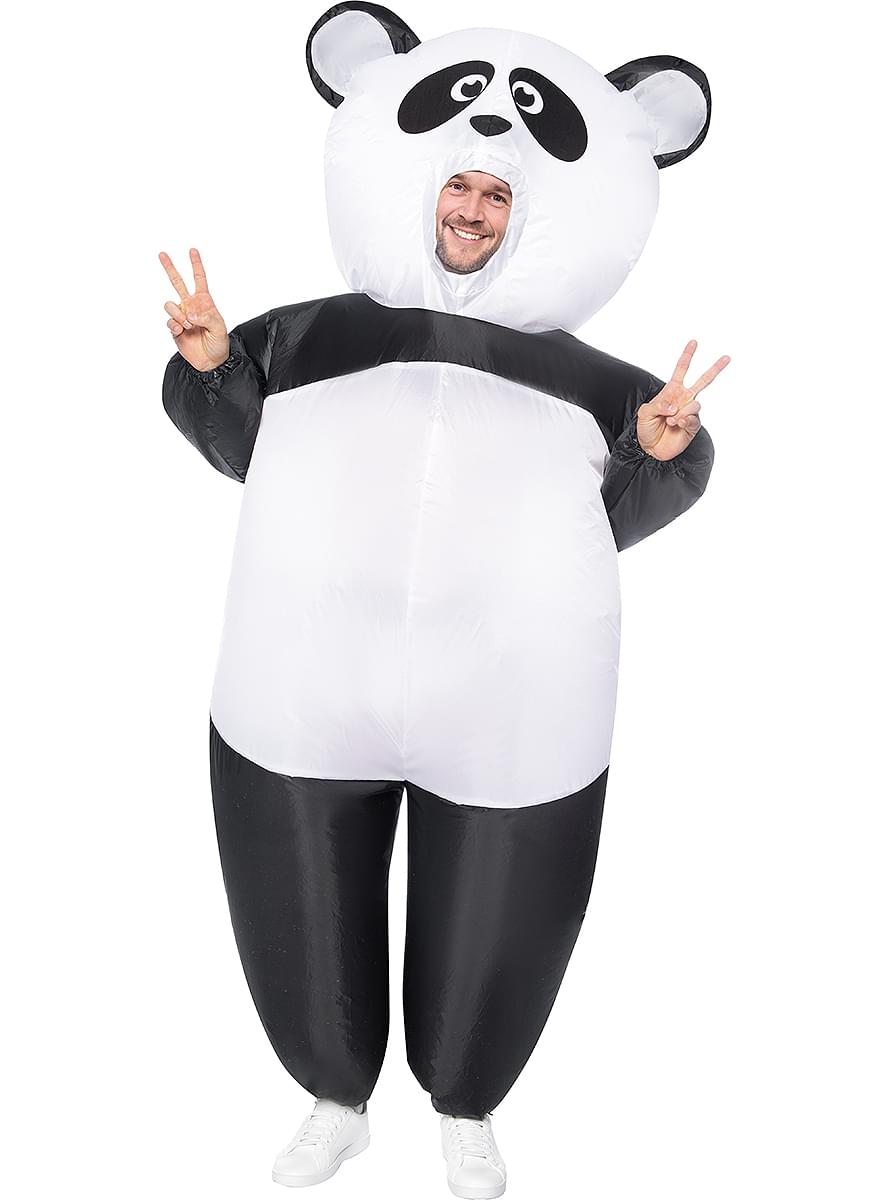 Oppusteligt panda kostume til voksne