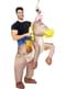 Piggyback Cowboy met Opblaasbaar Paard Kostuum voor Volwassenen