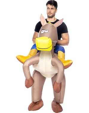 Kostým kovboja s nafukovacím koňom pre dospelých