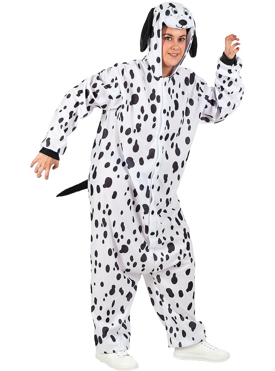 Disfraz de perro dálmata onesie para adulto