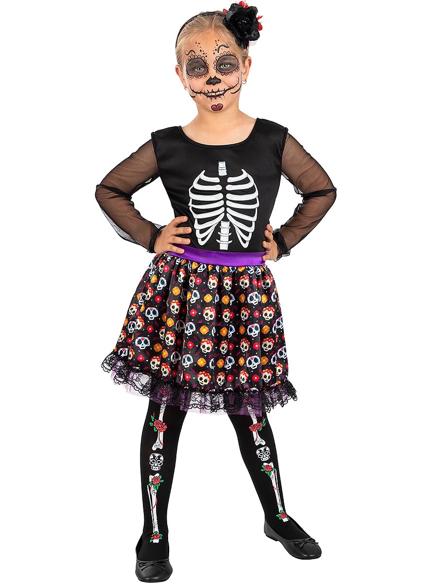 Halottak Napja Catrina Csontváz Jelmez Lányoknak