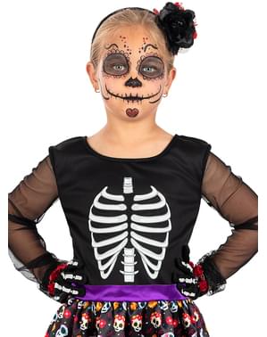 Día de los Muertos Catrina Skjelettkostyme til Jenter