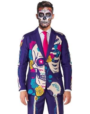 “Sugar Skull Purple” La Catrina Skelet jakkesæt - Suitmeister
