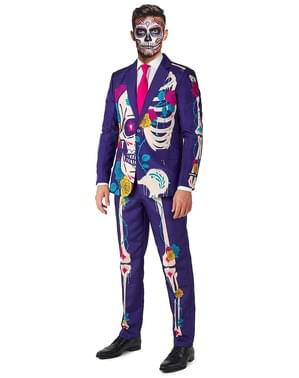 “Sugar Skull Purple” La Catrina Skelet jakkesæt - Suitmeister