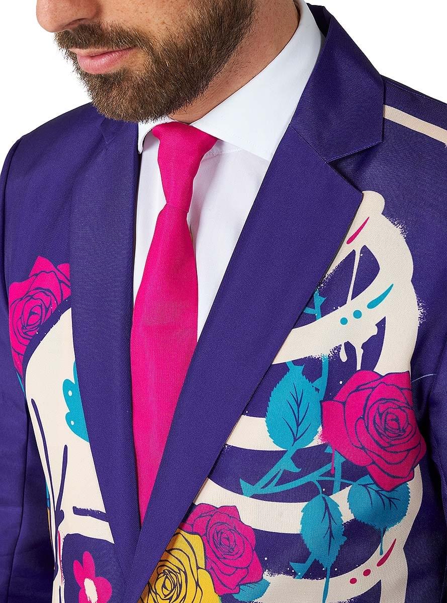 “Sugar Skull Purple” La Catrina Skeleton Suit - Suitmeister