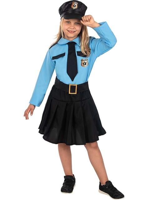 Blue Police Officer Costume for Girls. Express delivery | Funidelia