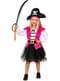 Disfraz pirata rosa para niña
