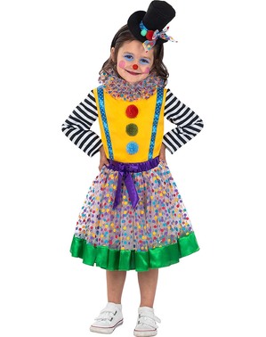 Clown Kostüm Deluxe für Mädchen